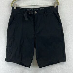 Gerry Men’s Venture Shorts Size 32 Black Nylon/Spandex Front/Back Pockets EUC